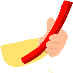 종을 당기는 손